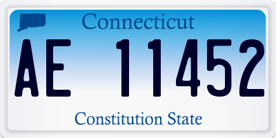 CT license plate AE11452