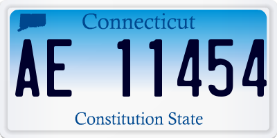 CT license plate AE11454
