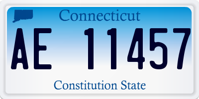CT license plate AE11457
