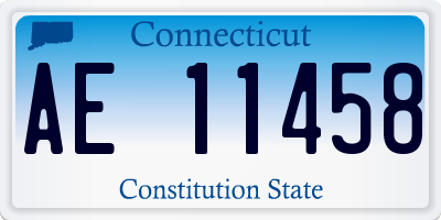 CT license plate AE11458