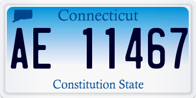 CT license plate AE11467