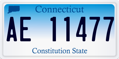 CT license plate AE11477