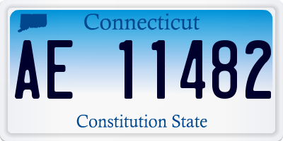 CT license plate AE11482