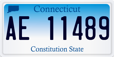 CT license plate AE11489
