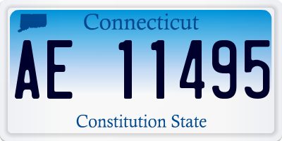 CT license plate AE11495
