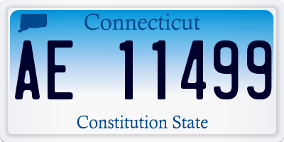 CT license plate AE11499