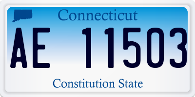 CT license plate AE11503