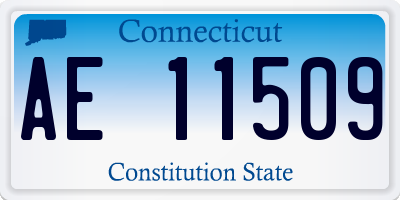 CT license plate AE11509