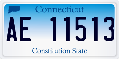 CT license plate AE11513