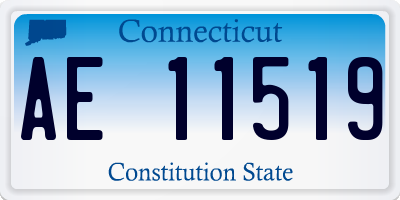 CT license plate AE11519