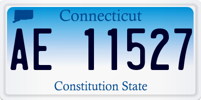 CT license plate AE11527