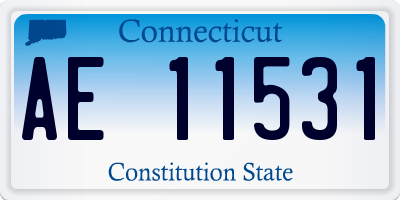 CT license plate AE11531