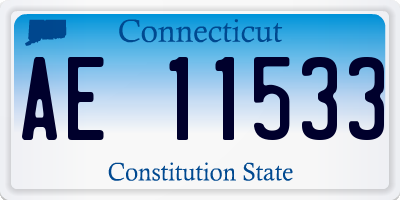 CT license plate AE11533
