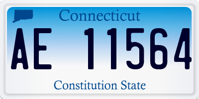 CT license plate AE11564