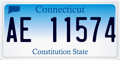 CT license plate AE11574