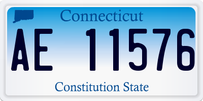 CT license plate AE11576
