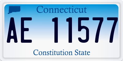 CT license plate AE11577