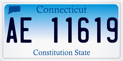 CT license plate AE11619