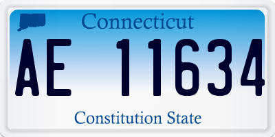 CT license plate AE11634