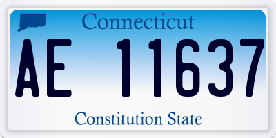 CT license plate AE11637