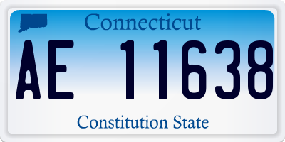 CT license plate AE11638