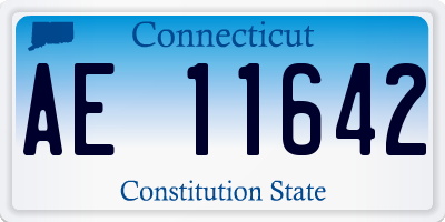 CT license plate AE11642