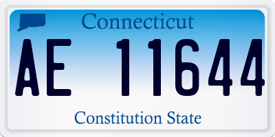 CT license plate AE11644