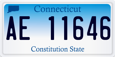 CT license plate AE11646