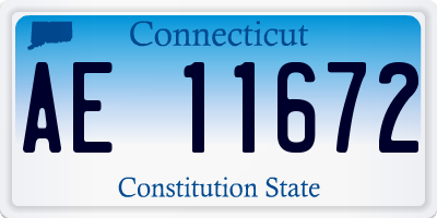 CT license plate AE11672
