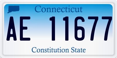 CT license plate AE11677
