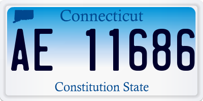 CT license plate AE11686