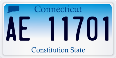 CT license plate AE11701