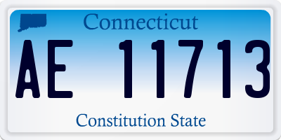 CT license plate AE11713