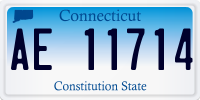 CT license plate AE11714