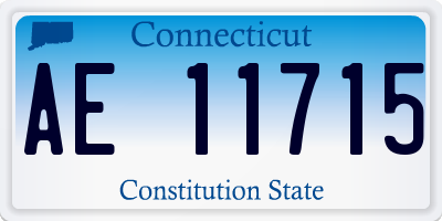 CT license plate AE11715