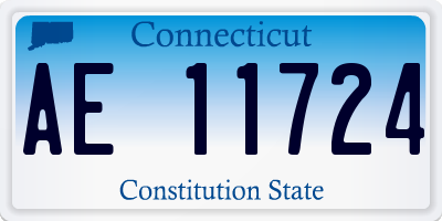 CT license plate AE11724