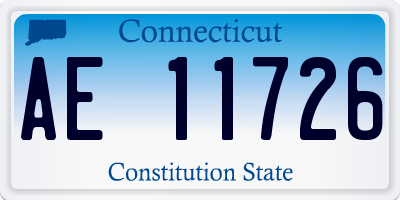 CT license plate AE11726