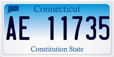 CT license plate AE11735