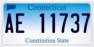 CT license plate AE11737