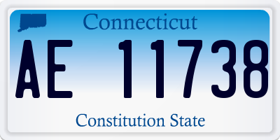 CT license plate AE11738