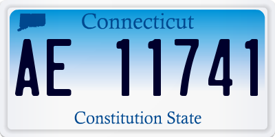 CT license plate AE11741