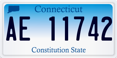 CT license plate AE11742