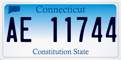 CT license plate AE11744