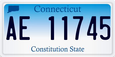 CT license plate AE11745