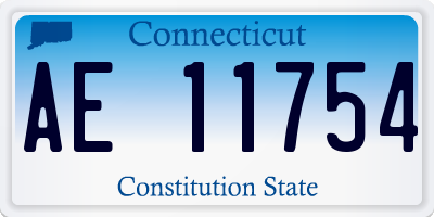 CT license plate AE11754