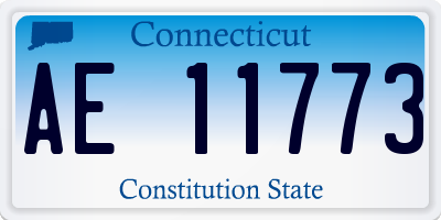 CT license plate AE11773