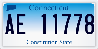 CT license plate AE11778
