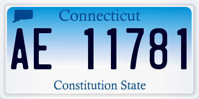 CT license plate AE11781
