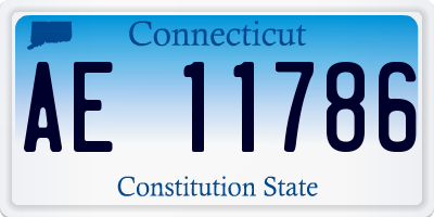 CT license plate AE11786