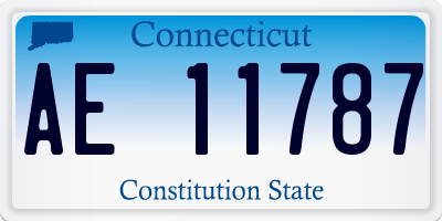 CT license plate AE11787